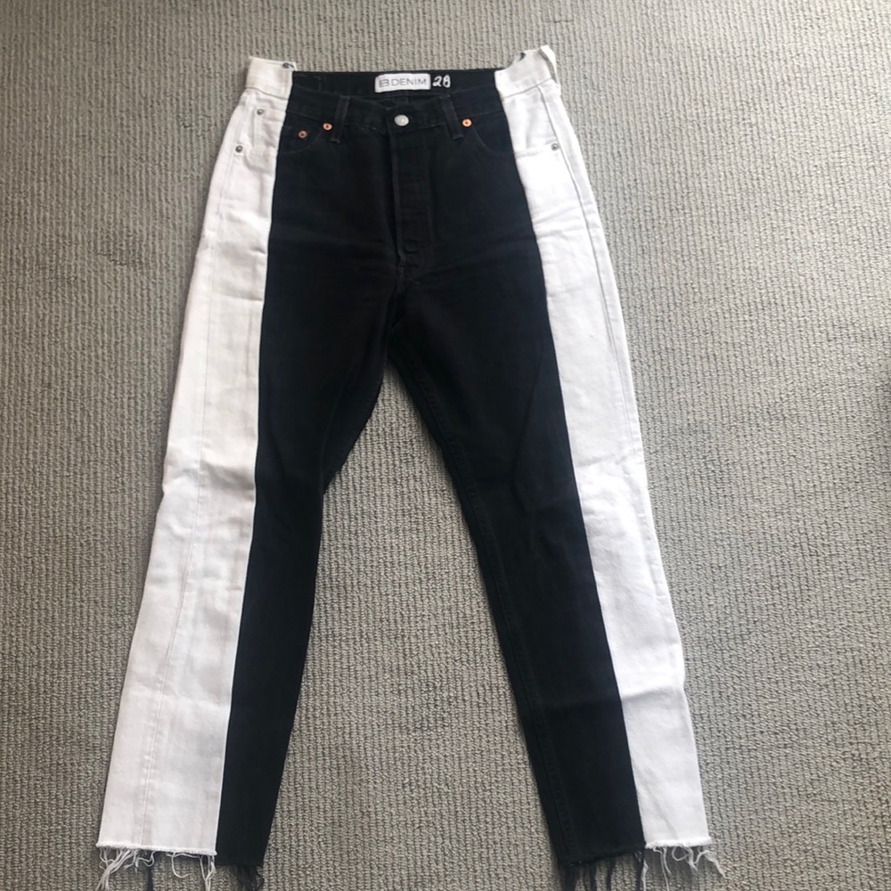 EB Denim Black and Whites Size 28